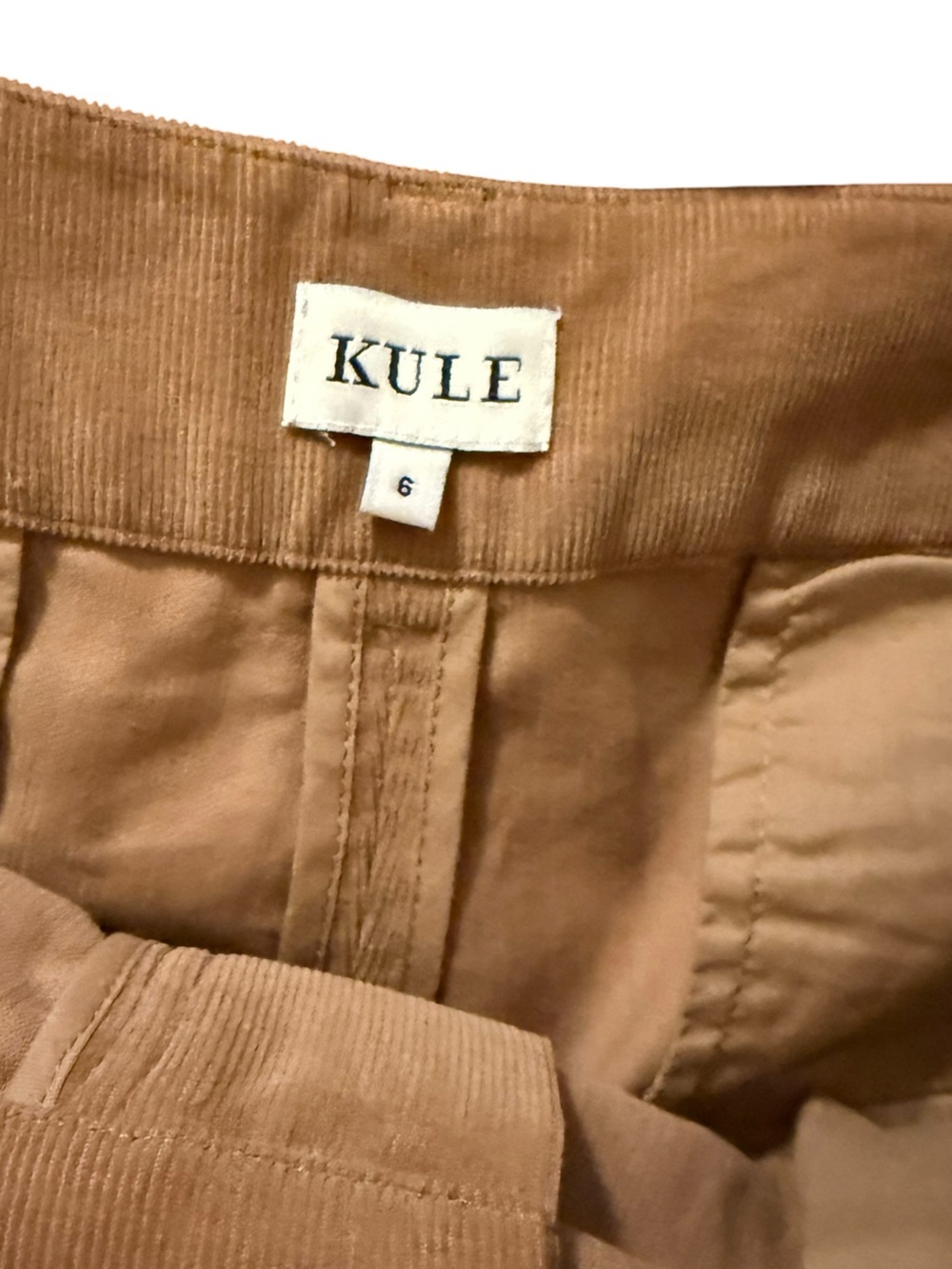 Kule The City Pants Coffee Camel Wide Leg Pleated Trouser Size 6 - Picture 6 of 7
